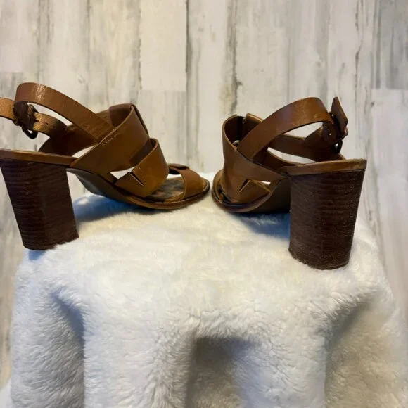 CLEARANCE! Madewell Women's Size 7 Sandals Leather Heels Desert Camel - Picture 7 of 10